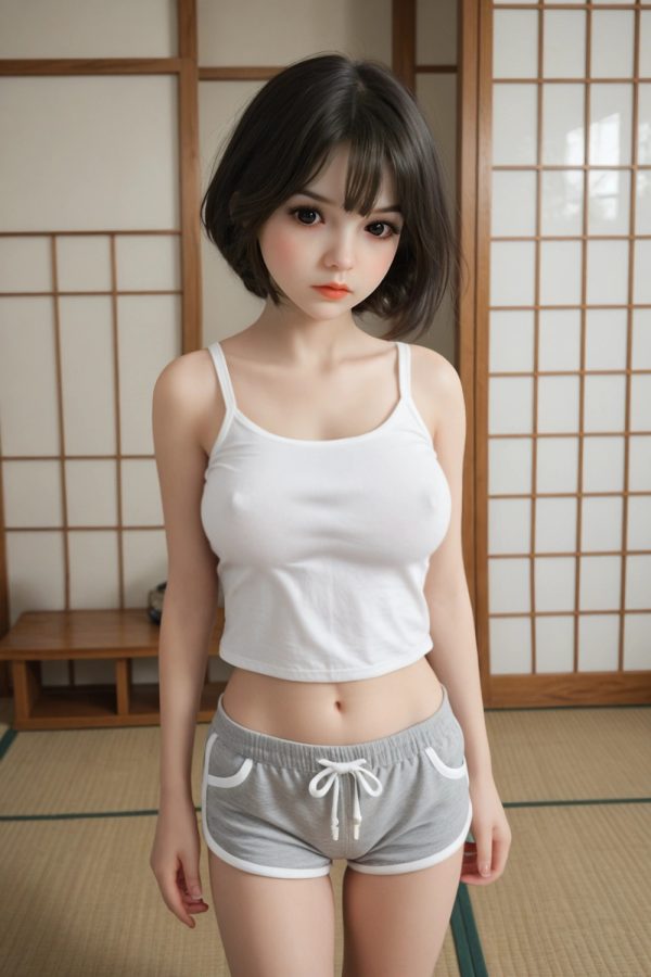 Lynn 100cm realistic American TPE doll front view with natural details