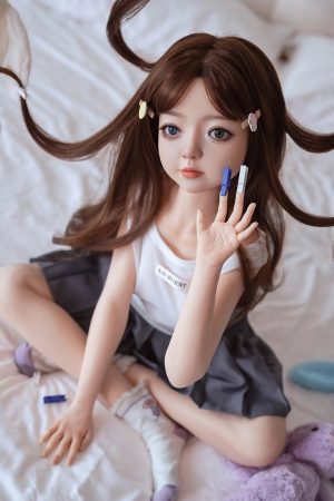Queenie 120cm realistic silicone Asian doll front view with lifelike details