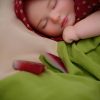 Belen 40cm silicone mini doll front view with realistic handcrafted details