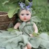 Brooke 40cm realistic silicone mini doll front view showing handcrafted details and smooth finish