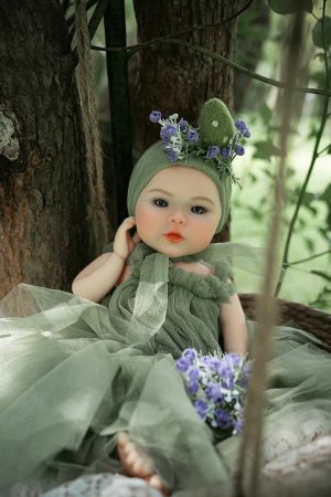 40cm (1.31ft) Realistic Silicone Mini Doll – Madeline | Cute Handcrafted Display Figure with Lifelike Details (Non-Functional Collectible) - Image 7