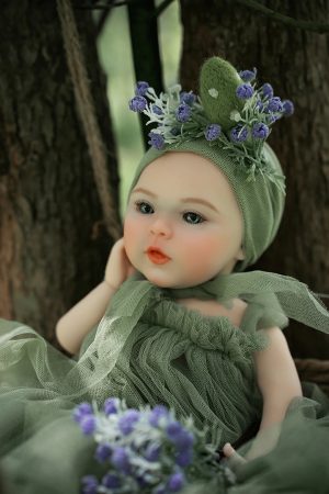 40cm (1.31ft) Realistic Silicone Mini Doll – Madeline | Cute Handcrafted Display Figure with Lifelike Details (Non-Functional Collectible) - Image 6