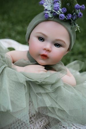 40cm (1.31ft) Realistic Silicone Mini Doll – Madeline | Cute Handcrafted Display Figure with Lifelike Details (Non-Functional Collectible) - Image 14