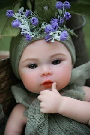 40cm (1.31ft) Realistic Silicone Mini Doll – Madeline | Cute Handcrafted Display Figure with Lifelike Details (Non-Functional Collectible) - Image 12