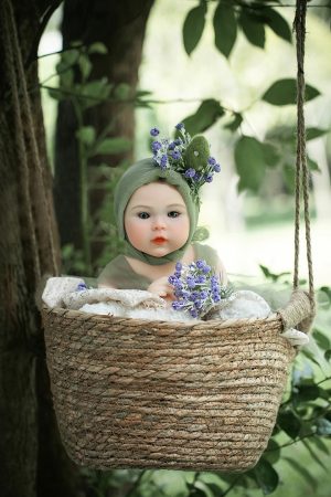 40cm (1.31ft) Realistic Silicone Mini Doll – Madeline | Cute Handcrafted Display Figure with Lifelike Details (Non-Functional Collectible) - Image 9