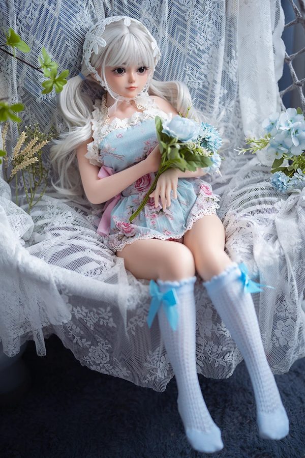 Kaley 85cm full silicone anime doll front view with angel-inspired lifelike face and smooth texture