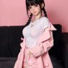 Cheryl 60cm realistic petite love doll front view – 1.9ft TPE model in maid cosplay outfit with lifelike full-body design