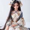 Cheryl 60cm realistic petite love doll front view – 1.9ft TPE model in maid cosplay outfit with lifelike full-body design