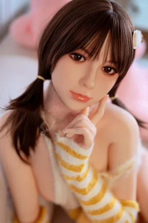 Lily 150cm lifelike TPE sex doll with small bust and natural body lines