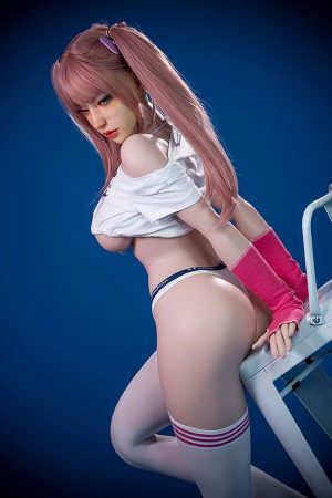 164cm Realistic Full Silicone Sex Doll Goliah – Pink Hair Trendsetter Look, Curvy Bust, Lifelike Proportions with Movable Jaw - Image 32