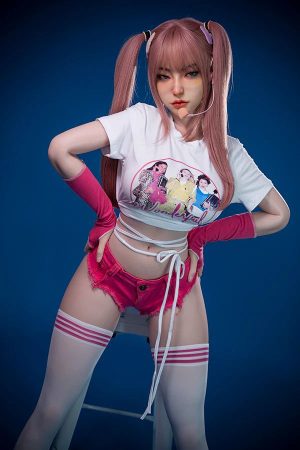 164cm Realistic Full Silicone Sex Doll Goliah – Pink Hair Trendsetter Look, Curvy Bust, Lifelike Proportions with Movable Jaw - Image 46