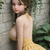Front view of Elsie 100cm small TPE sex doll featuring realistic curvy body, smooth skin, and handcrafted facial details