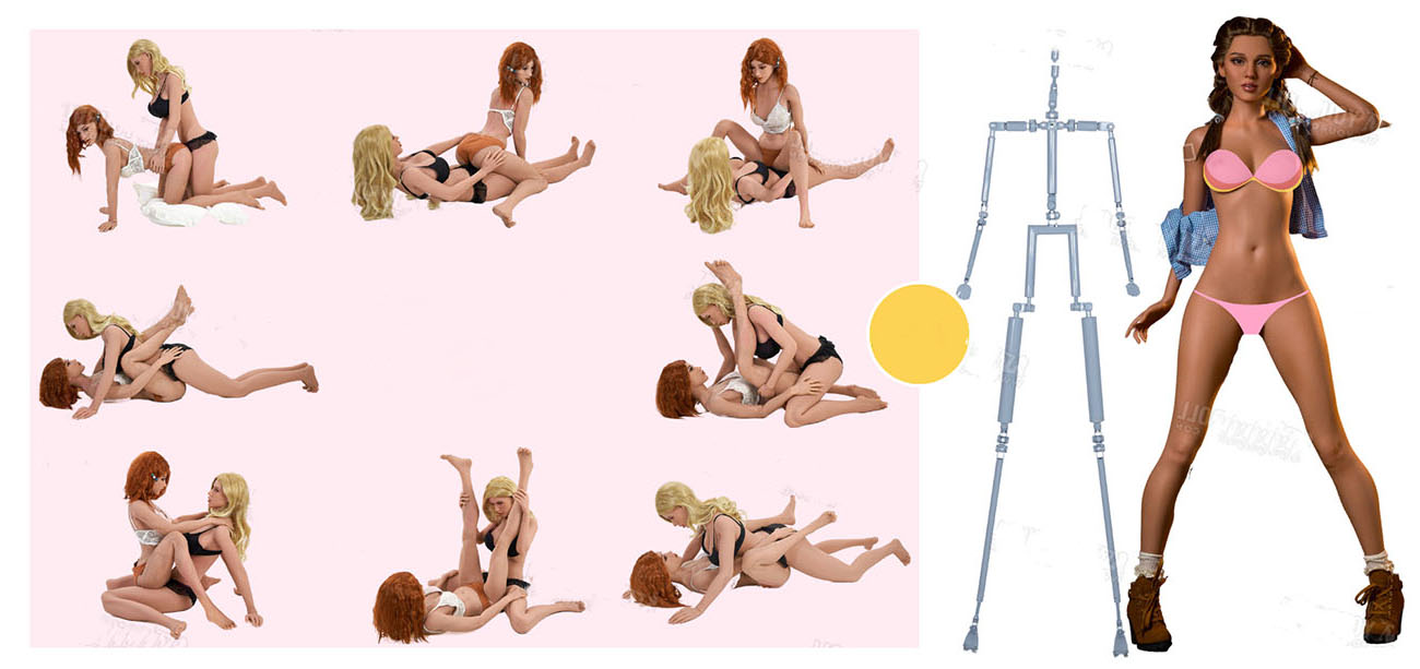 Flexible Stainless Steel Skeleton & Pose Stability